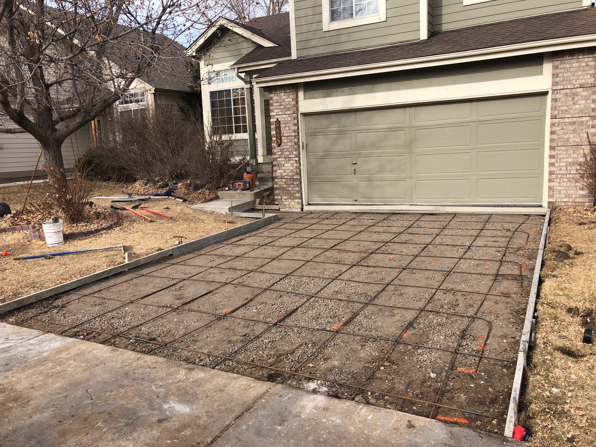 Rebar Grid in new Driveway