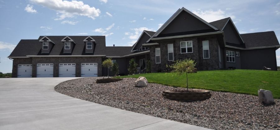 Concrete driveway replacement at a Denver home
