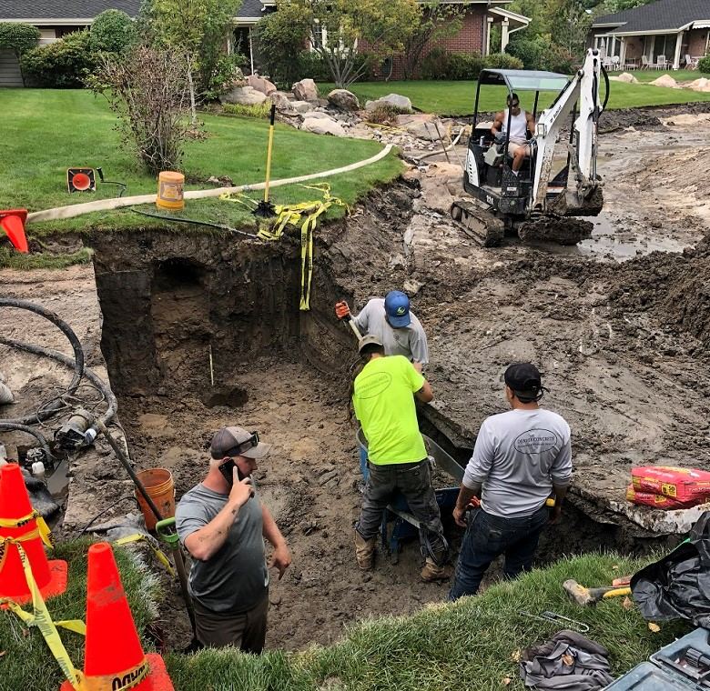Pond excavation for the Polo Club North dam project
