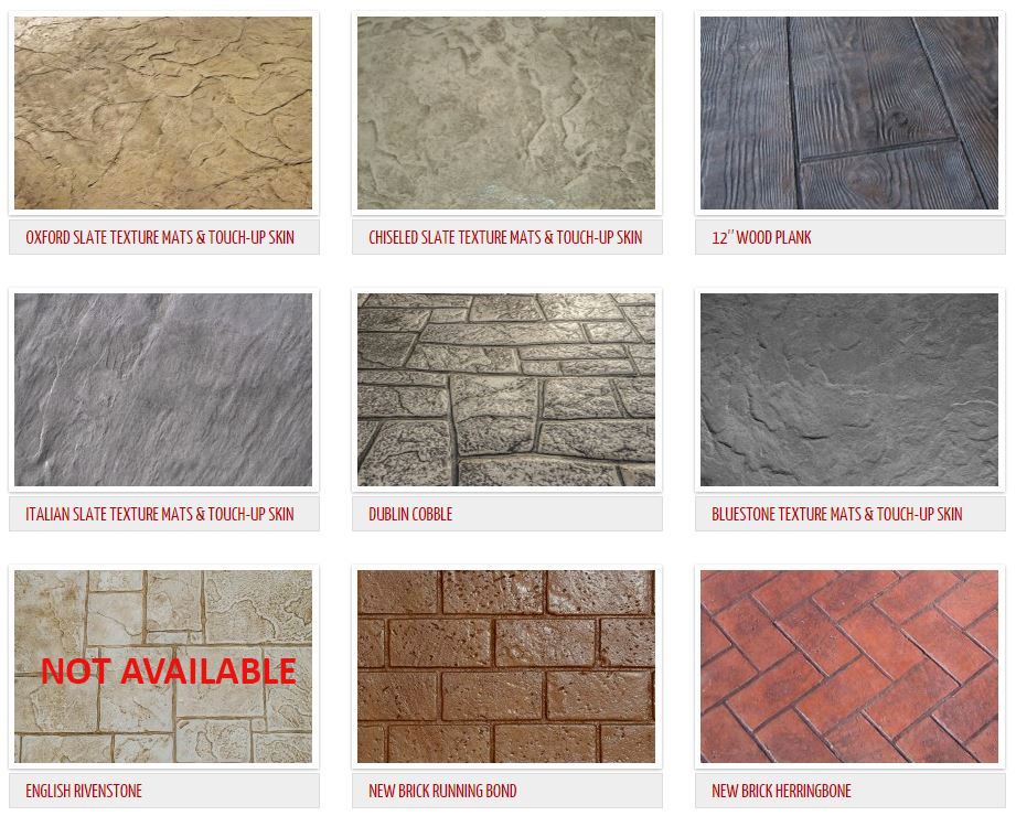 More stamped concrete pattern samples