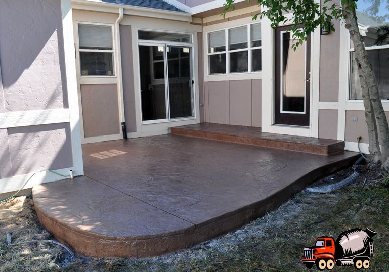 Stamped concrete patio in Lowry, Denver