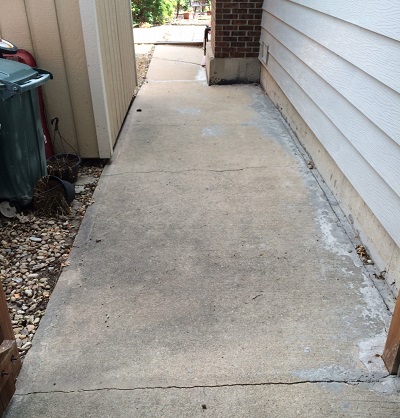 Concrete sidewalk