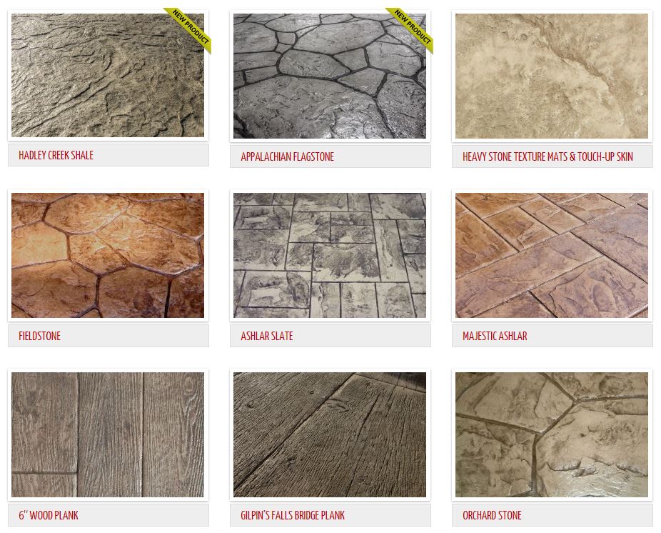 Stamped Concrete Patterns - Stamp Examples